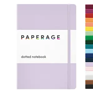 PAPERAGE Dotted Journal Notebook, 160 Pages, (5.6" x 8"), Premium, 100 GSM Thick Paper, Hardcover Bullet Style Journal, Junk Journal & Office Supplies