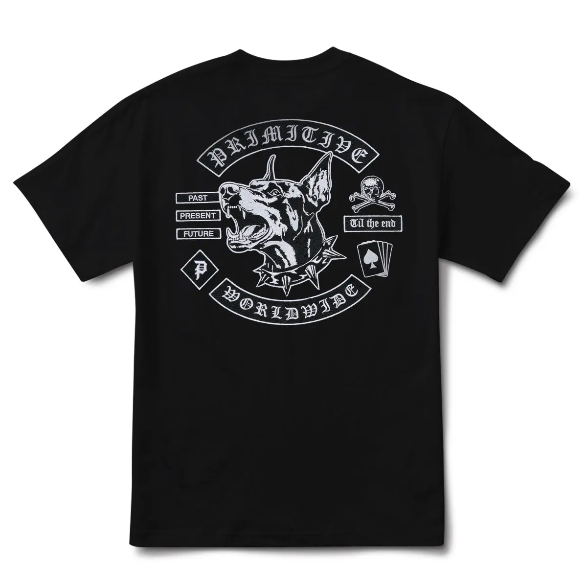PRIMITIVE APPAREL Balboa Men's Embroidered Shortsleeve T-Shirt, Boxy Fit Heavy-Weight Cotton Jersey with a Round Neck, Tshirt, Top, Fabric, Casual, Graphic, Menswear