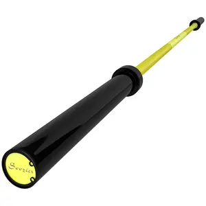 Soozier 7.2ft Barbell Bar, 2 Inch Weight Bar, 44 lbs with Rotating Sleeves and Non-Slip Knurling Grip, 1500lbs Weight Capacity for Weightlifting & Strength Training, Yellow