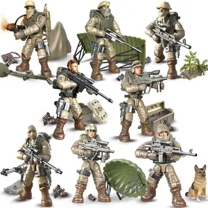 World War 2 WW2 Army Military Soldiers Special Forces Model Assemble Building Blocks Bricks Children's Toys Gift