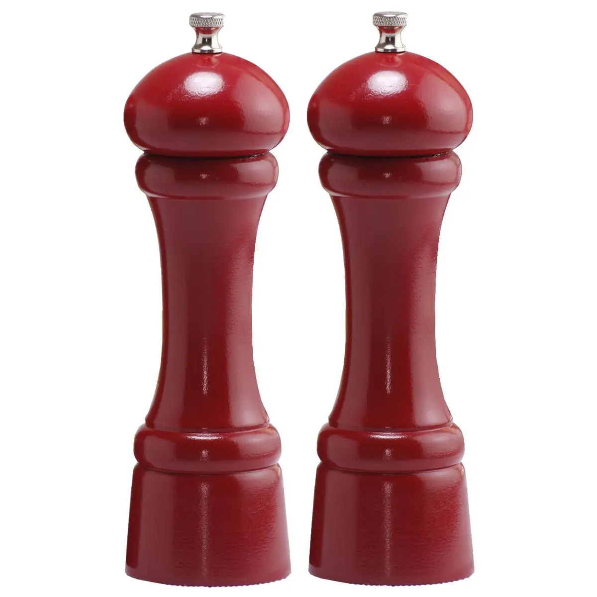 212 MAIN 8 in. Candyapple Red Stainless Steel Pepper Mill and Salt Shaker Set, Kitchen Tool