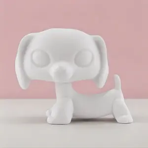 Custom White Blank Bases - DIY Animal Model Figure Molds for Dachshund Mini Pet Dog Accessories
