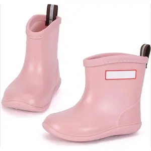 P-SOK019     Toddler Rain Boots Baby Kids Easy-on Rain shoes Children Waterproof Shoes for Boys Girls(1-6 Years)