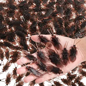 300 Pack Fake Roaches, Realistic Plastic Roach Bugs, Fake Prank Simulated Cockroaches Insect Gag Gift for Halloween Party Decor, April Fool’s Day Prank Tricks Joke