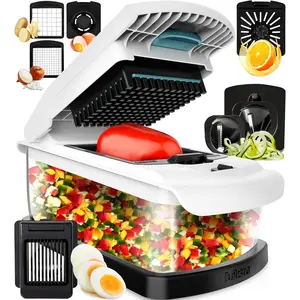 Vegetable chopper mandoline slicer for kitchen food chopper with container cheese grater home essentials kitchen gadgets xl 9in1