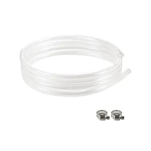 VEVOR Clear Vinyl Tubing, 1/2" ID x 5/8" OD, 10FT Plastic PVC Tubing, Flexible and Cuttable Clear Hose, 1/16 in Wall Thickness, High-strength PVC Material for Aquarium Irrigation Swimming Pool Lab