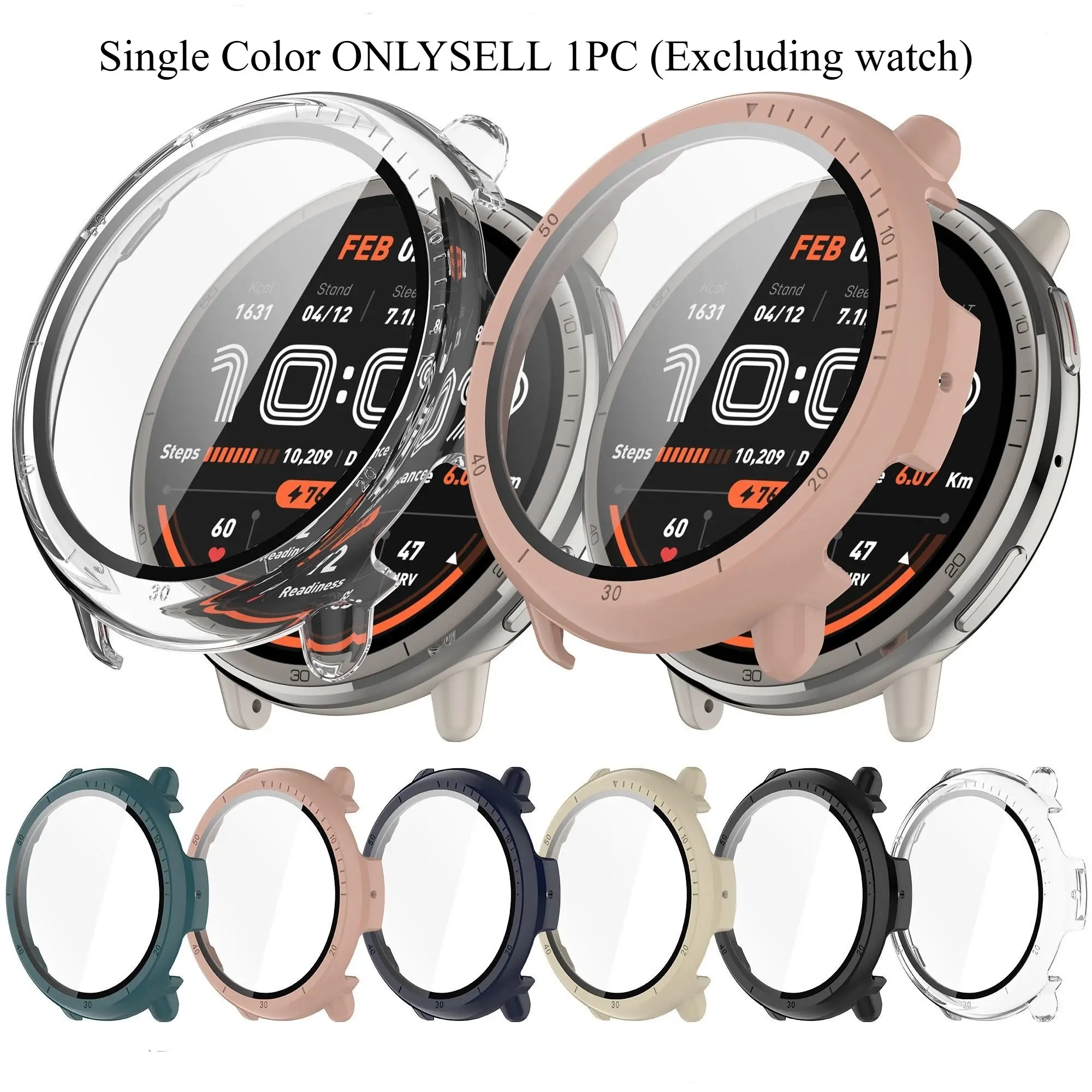 Smart Watch Protective Case, Fashionable Watch Protective Case, Watch Accessories Compatible with Amazfit Active2 (A2437), Wearable, Smartwatch Accessories