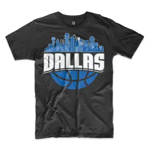 Dallas Basketball Skyline Men's T-Shirt