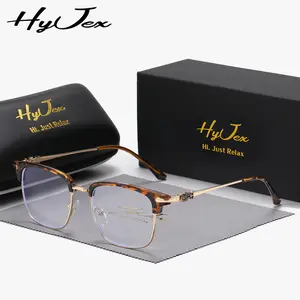 HyJex Unisex Anti-Blue Light Glasses Crisp-Clarity Everyday Eyeglasses, Subtle Lux, and Timeless Square Silhouettes for All Occasions
