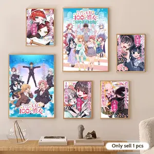 The 100 GIRlfriends Who Really.. Painting Calligraphy Gallery-Quality Canvas Wall Art Poster | Waterproof & Fade-Resistant | Minimalist Unframed Design | Living Room, Bedroom & Office Decor | Multiple Sizes | Holiday gifts