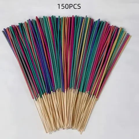 150 Bamboo Incense Sticks with Mixed Scents, Lavender Mint Dragon Blood Jasmine Rose Aromatherapy Smudge Sticks for Home Relaxation, Calming Home Fragrance
