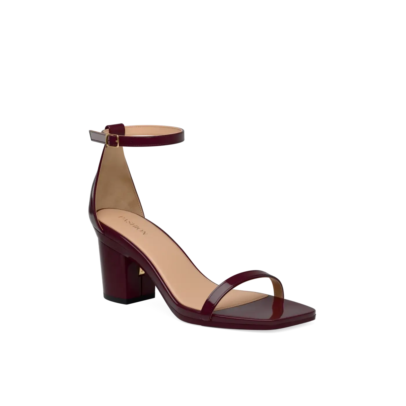 Gigi Sandal - Cherry Mocha Patent 3" Block Gigi Sandal - Cherry Mocha Patent 3" Block