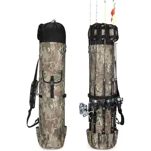Fishing Rod Carrier - Pole Bag Reel Organizer Case Storage for Gear, Travel - Gifts for Men, Family