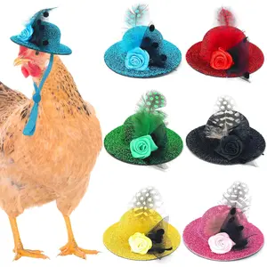 6 Pieces Chicken Hats, Doll Hats, Bear Clothes, Stuffed Animal Clothing, Chicken Helmets ADJUSTABLE ELASTIC CHICKEN HATS