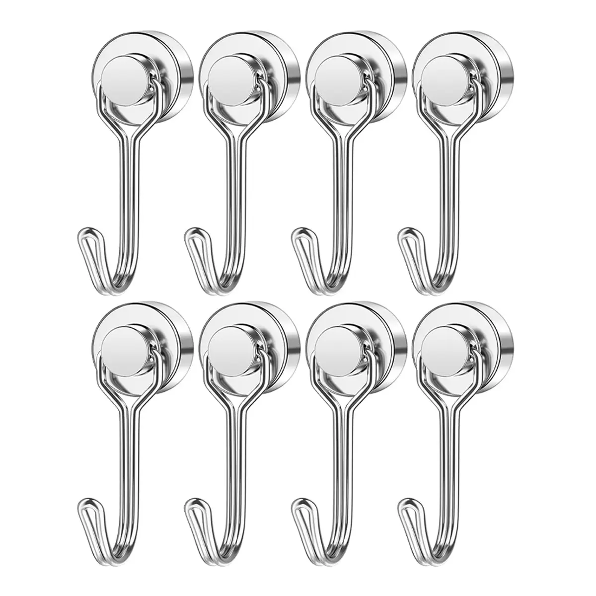 8 Pack Swivel Swing Magnetic Hooks 30LBS – Strong Neodymium Hooks for Cruise Cabins, Kitchen, Fridge & Other Magnetic Surfaces, Cruise Essentials 2026