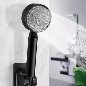 Handheld Shower Head, 5 Mode High Pressure Shower Head with 1.5m Hose, Shower Head with Hose & Punch-free Bracket Set, Bathroom Supplies, High Pressure Showerhead
