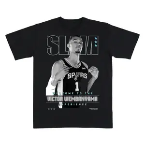 [SLAM] Victor Wembanyama Experience Basketball Graphic Shirt, Rising Star Player Tee, Hoops Fan Gift for Men