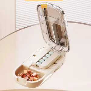 Precision Medication Cutter, Four-Quarter Pill Trimmer, Accurate Half-Split Pills, Portable Dispensing Box, Ideal for Daily Use
