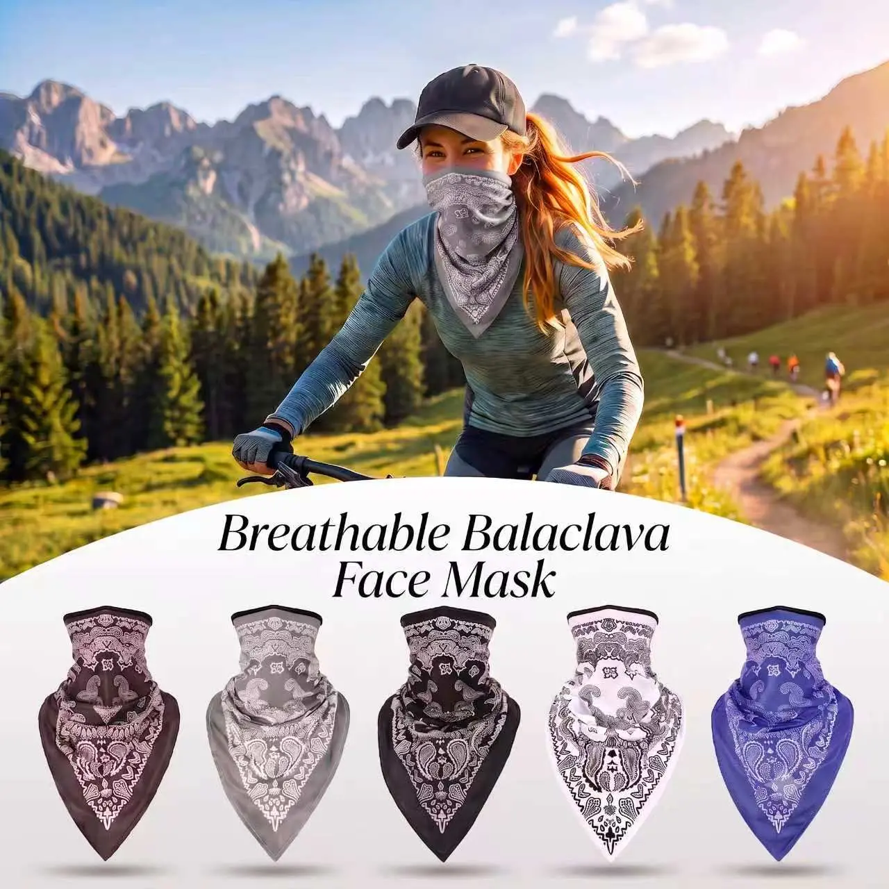 Breathable Balaclava Face Mask, Outdoor Dustproof Cover for Skiing & Cycling, Outdoor Dustproof Mask, Windproof Face Mask Neck Gaiter
