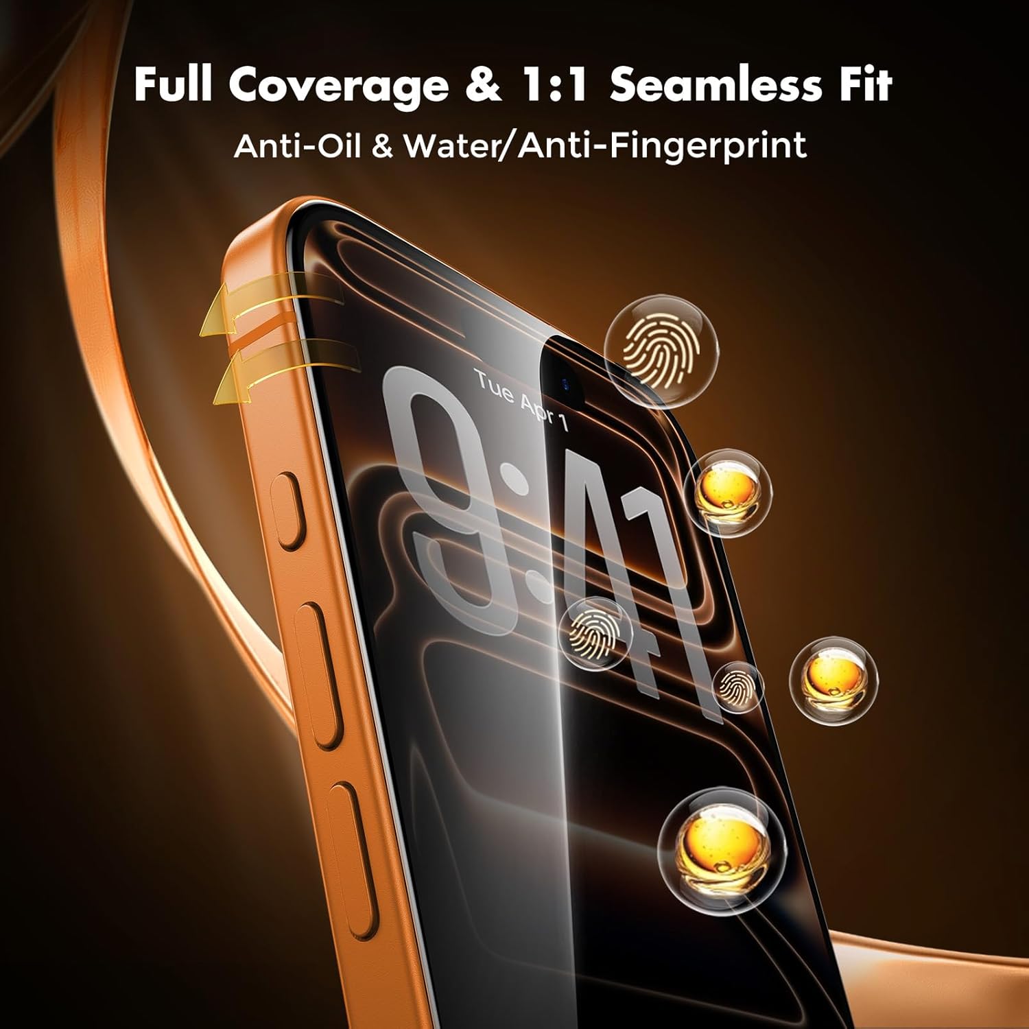 5PCS Privacy Screen Protector, compatible with iPhone 16 Pro Max 11, 12, 13, 14, 15, 17 Pro Max, 13, 14, 15, 16, 17 Pro Plus, 16E, 17 Air, full screen coverage, 9H hardness, anti-fingerprint, bubble-free, compatible with phone cases