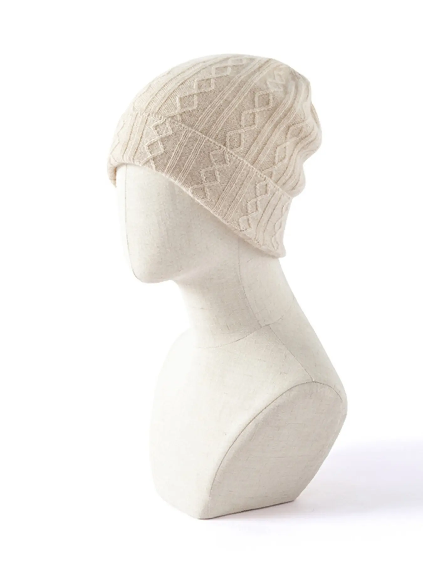 Unisex 100% Cashmere Beanie Hat, Elegant Fitted Knitted Cap for Fall & Winter, Warm Ear Protection, Versatile Style