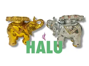 Pedestal de Resina Elefante Brillante/ Elephant Table for Orula/ Santeria IFA Yoruba Table