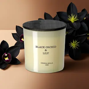 Cereria Molla - Black Orchid & Lily Ivory 3 wick XL Candle - 21 oz / 600 g