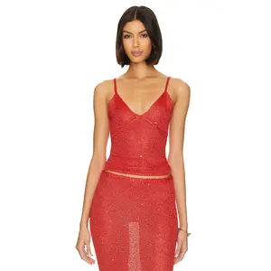 ASTA RESORT Carolina Camisole in Rossa Sequin