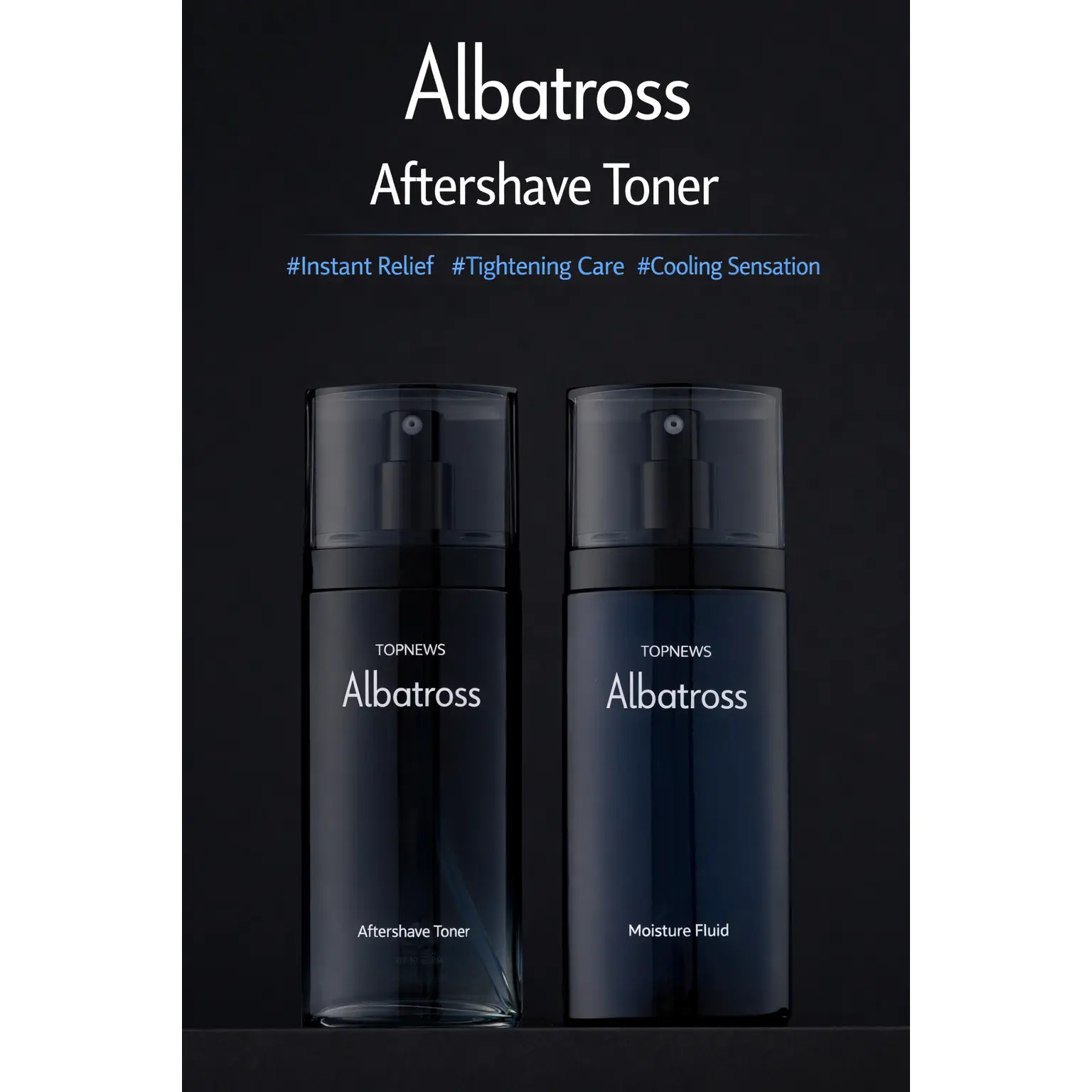 Topnews Albatross Duo Set – Aftershave Toner & Moisture Fluid for Men
