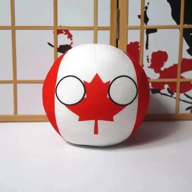 Countryballs Plush Keychain Doll USA Canada America Jamaica Dominica Cuba Mexico Ball Polandball Stuffed Pendant Toy for Gift