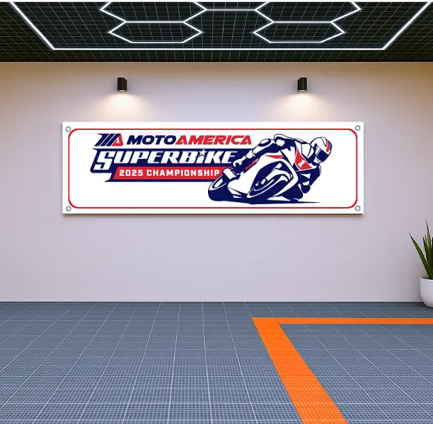 Decoration MotoAmerica Superbikes Flag Banner 71x24" – Garage Wall Decor