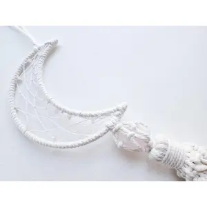 Crescent Moon Macrame Dreamcatcher