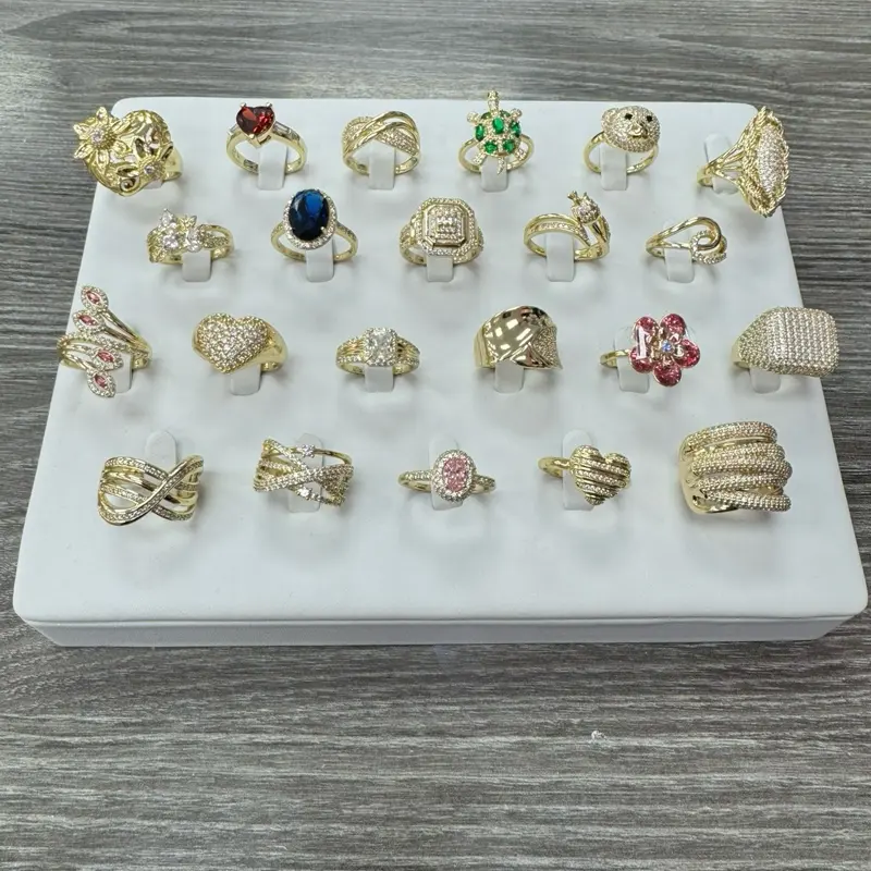 Lote anillos dama include display