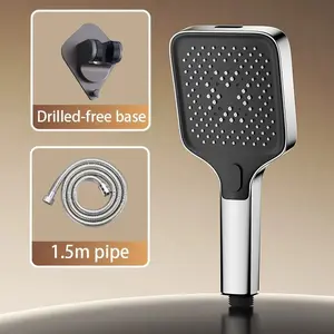 3-Piece High-Pressure Shower Head Set, Enhanced Water Flow Bathroom Faucet, Unique Hotel Bath Experience, Enjoy Luxurious Showering