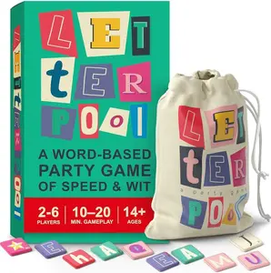 Letterpool: Engaging Word Game for 2-6 Players, Ideal for Adults, Teens, and Family Gatherings - Fast-Paced Fun for Game Nights and Parties, Perfect for Challenging Group Play and Enhancing Vocabulary Skills