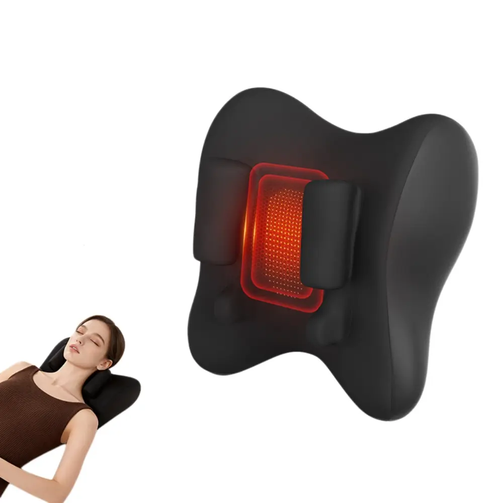 Cordless Neck & Back Massager with Heat - Adjustable Ergonomic Deep Kneading Pillow, 3 Massage Modes, 3 Intensity Levels, USB-C Port Rechargeable Lithium-Ion Batteries, Neck Support, Father's Day Gift for Friends
