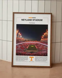 Neyland Stadium Poster, Tennessee Volunteers Wall Art, Volunteers Print, NCAA Poster, Stadium Art, Gift For Football Fans, NO FRAMED