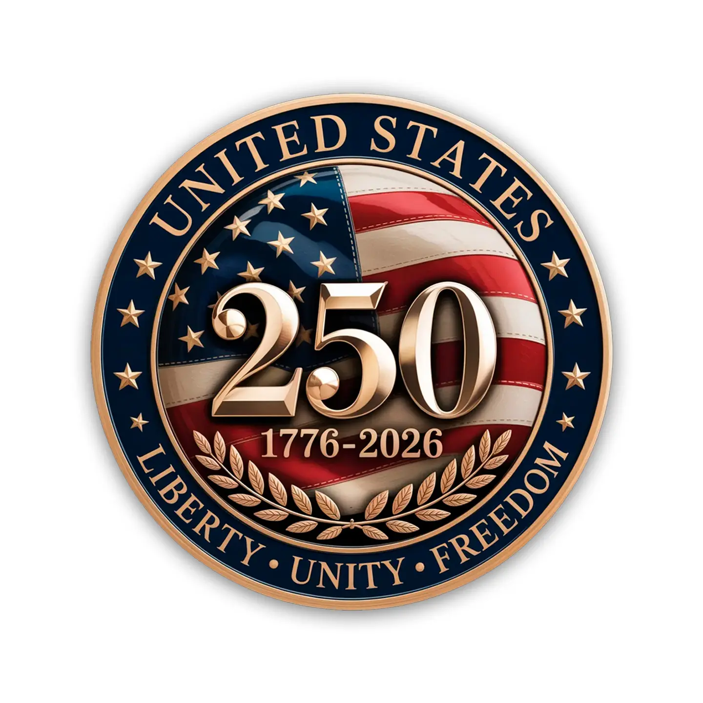 Oracal 1776-2026 USA Patriotic Decorative Car Stickers Pack (3), 3.5in x 3.5in Waterproof Vinyl, America’s 250th Anniversary Collectibles, Easy Apply Bumper Window Accessories for All Vehicles