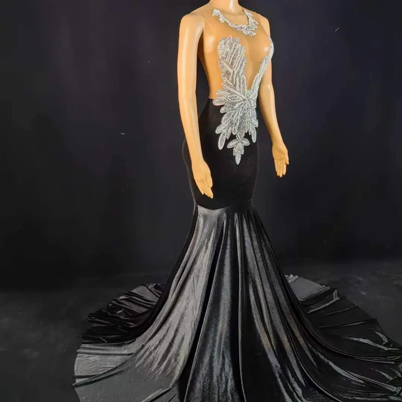 black and silver gown - TikTok Shop