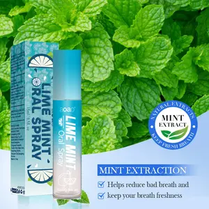 Lime Mint Oral Spray with Natural Mint Extract for Fresh Breath 0.5 Fl Oz Oral Spray to Reduce Bad Breath and Keep Breath Fresh