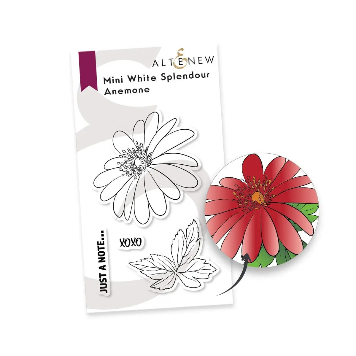 Mini White Splendour Anemone Stamp Set