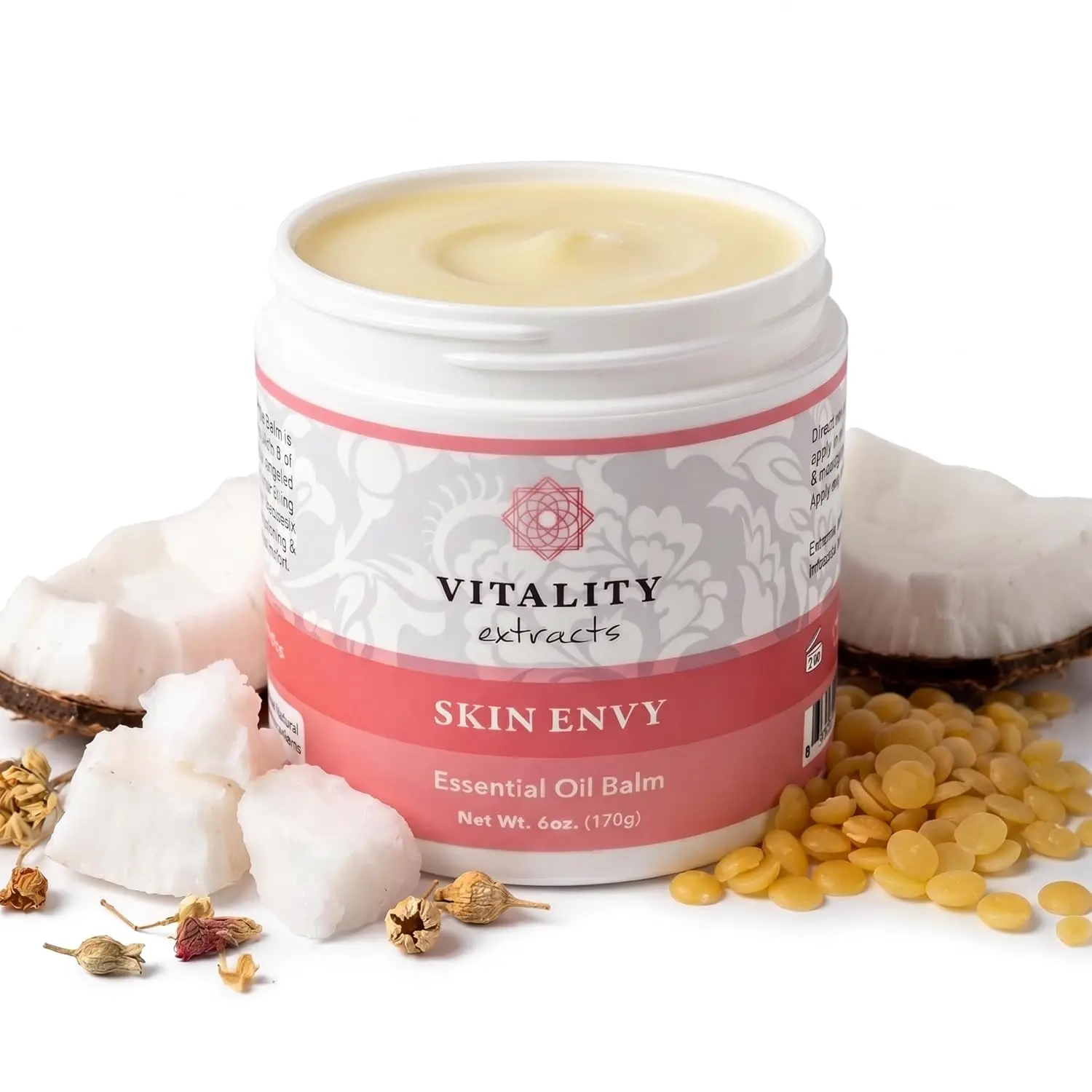 Extracts Skin Envy Essential Oil Balm - 6oz, Moisturizer, Beeswax, Vitamin A, Skin Care, All Natural, Coconut Oil