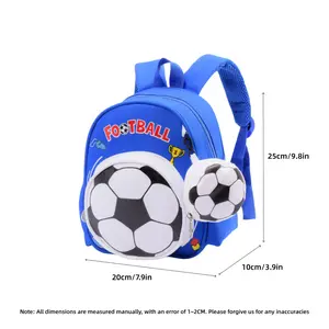 New Backpack Featuring Football And Basketball Themes, Suitable for Boys And Girls Aged 3 to 6