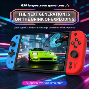 New G90 Handheld Game Console, 7 Inch IPS Screen, USB Interface, Portable Home Arcade, Blue Colors