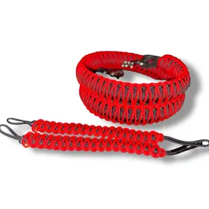 *Red/Black*  Lunch Box Set - 4ft Adjustable Strap & 2 Side Straps - Durable Insulated Bag for Engel Coolers - Handmade Craftsmanship