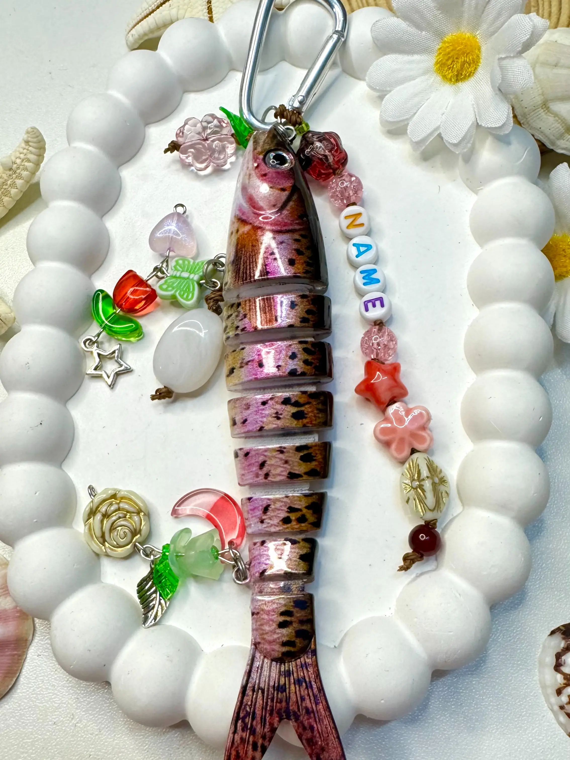 [NEW] Personalized Fish Keychain – Custom Name Charm, Standout Handcrafted Bag & Car Accessory