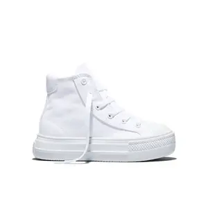 Converse Kids' Platform High Top Sneakers - White 5
