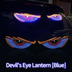 USB Dynamic Devil Eye Light Plug & Play Flexible LED Display Screen For Car Windshield Rear Window TikTok Car Mod Statement Piece