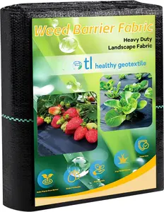 Weed Barrier Fabric, 3x50ft Landscape Fabric, 2.4oz Heavy Duty Durable Woven Geotextile Fabric, High Permeability Ground Cover Mat, Driveway Fabric, Garden Weed Control Cloth