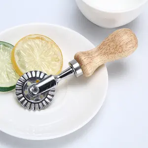 2pcs Premium Pasta and Dumpling Cutter Wheels, Durable Zinc Alloy Structure, Food Grade Polished Metal Surface, Kitchen Baking Tools, Lime Slicer